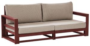 Kétszemélyes mahagóni barna akácfa kanapé TIMOR II