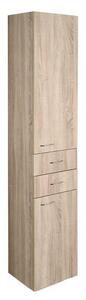 Aqualine Aqualine, ZOJA / KERAMIA FRESH szekrény magas 35x184x29cm, platina tölgy, 51222