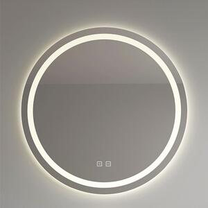 Welland Type-2 LED tükör - fényerő + színhőfok szabályozás + óra - Ø 50 cm