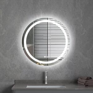 Welland Type-2 LED tükör - fényerő + színhőfok szabályozás + óra - Ø 60 cm
