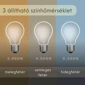 Welland Alpha LED tükör - fényerő + színhőfok állítás + páramentesítő + óra - Ø 70 cm