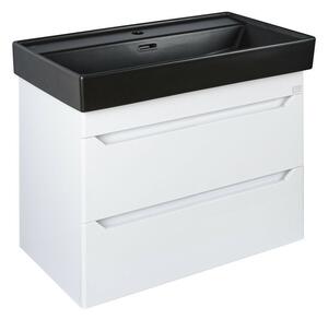 TMP SHARP 60 fali fürdőszobabútor - CeraStyle SHARP FEKETE mosdóval - 60 x 48 cm