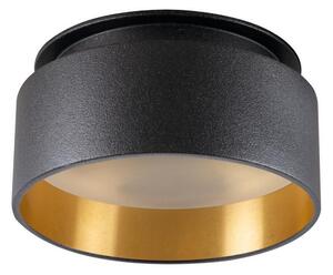 Kanlux Kanlux 29232 - Beépíthető lámpa GOVIK 10W fekete/arany KX2449
