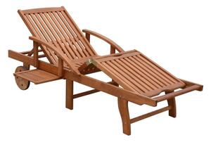 Barna tömörfa kerti napozóágy Beverly Hills – Garden Pleasure