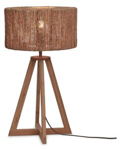 Natúr színű asztali lámpa juta búrával (magasság 51 cm) Iguazu – Good&Mojo
