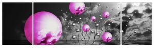Absztrakt kép - lila gömb (170x50cm)