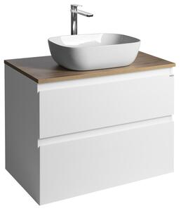 Aqualine Aqualine, ALTAIR szekrény felsővel 78,5 cm, fehér/emporio tölgy, AI280-02