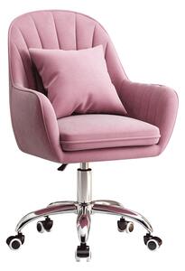 Irodai fotel Siegen (rózsaszín + króm). 1034341