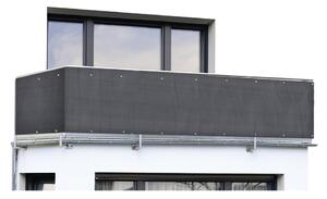 Fekete műanyag belátásgátló erkélyre 500x85 cm – Maximex