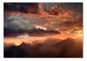 Üvegfotó Sunset hegy