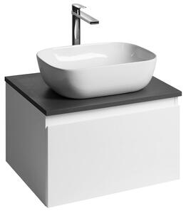 Aqualine Aqualine, ALTAIR szekrény felsővel 58 cm, fehér/antracit pala, AI263-03