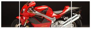 Egy piros motorkerékpár képe (170x50cm)
