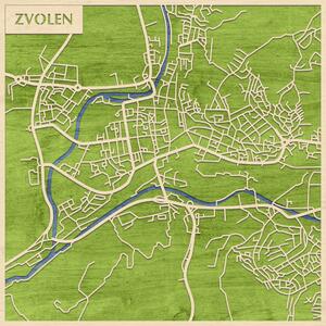 Zólyom – Zvolen 3D fa várostérkép fali dekoráció – Natura Products