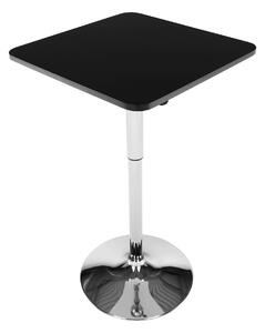 KONDELA Magasság állítható bárasztal, fekete, 57x84-110 cm, FLORIAN