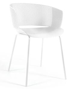 Fehér fém-műanyag kerti szék Yeray – Kave Home