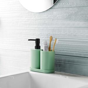 Világoszöld műanyag fürdőszobai kiegészítő szett Vita – douceur d'intérieur