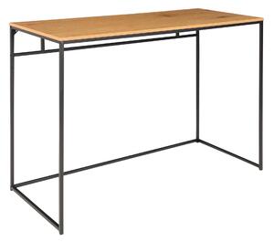 Vita - Íróasztal fekete kerettel és tölgy színű asztallappal 100x45x75 cm