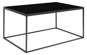 Vita - Dohányzóasztal fekete kerettel és fekete asztallappal 60x90x45 cm