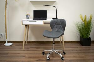 AVOLA szürke irodai szék eco bőrből