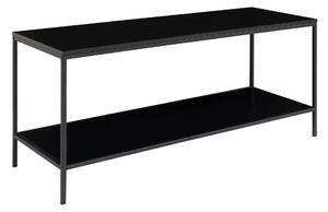 Vita - TV-asztal fekete kerettel és két fekete polccal 100x36x45 cm