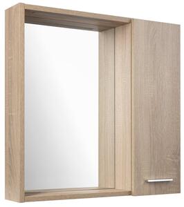 Aqualine Aqualine, ZOJA/KERAMIA FRESH STRIP konyha LED világítással, 60x60x14cm, jobb, platina tölgy, 45028S