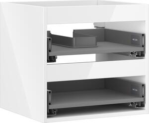 Mexen Box-A, fali szekrény 50 cm, 2 fiók, fényes fehér, 91AX0-0500-470-2-00