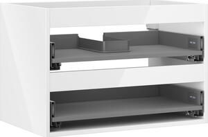 Mexen Box-A, fali szekrény 70 cm, 2 fiók, fényes fehér, 91AX0-0700-470-2-00