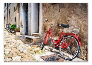 Üvegkép falra Piros bicikli