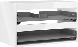 Mexen Box-A, fali szekrény 80 cm, 2 fiók, fényes fehér, 91AX0-0800-470-2-00