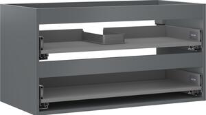 Mexen Box-A, fali szekrény 90 cm, 2 fiókkal, grafit matt, 91AX0-0900-470-2-66
