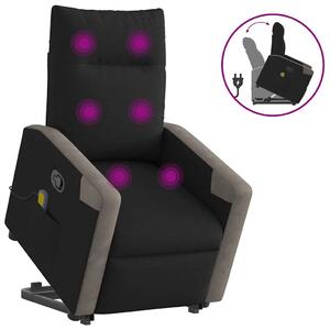 VidaXL fekete szövet dönthető masszázs- és állófotel