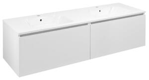 Sapho Sapho, LOREA szekrény 140x46x51.5cm (70+70cm), matt fehér, LE070-3131-01