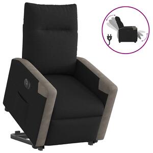 VidaXL elektromos felállást segítő fekete szövet dönthető fotel