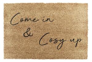 Come In & Cosy Up természetes kókuszrost lábtörlő, 40 x 60 cm - Artsy Doormats