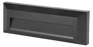 V-TAC 3W fekete LED lépcsővilágítás, IP65, természetes fehér - SKU 211328