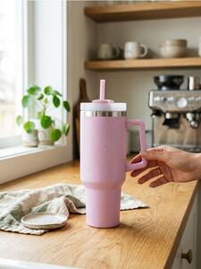 Sinsay - Hőtartó bögre fogantyúval - pasztellpink