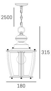 Cosmolight klasszikus függeszték nuuk barna cosp01654bz
