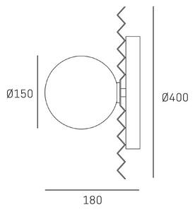 Cosmolight modern fali lámpa marbella arany cosw01425au