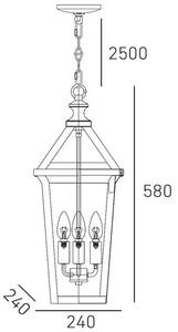 Cosmolight klasszikus függeszték zurich fekete cosp03630bk