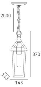 Cosmolight klasszikus függeszték zurich fekete cosp01623bk