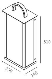Cosmolight modern fali lámpa malibu fekete cosw02548bk