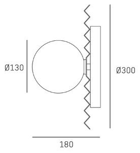Cosmolight modern fali lámpa marbella arany cosw01418au
