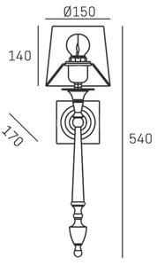 Cosmolight klasszikus fali lámpa austin nikkel cosw01258ni-wh