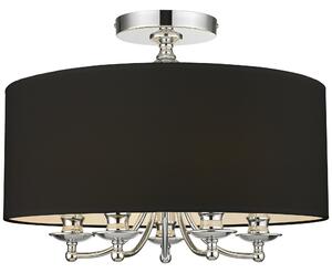 Cosmolight glamour modern mennyezeti lámpa abu dhabi króm fekete cosc05428ch-bk