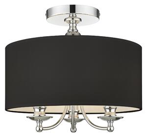 Cosmolight glamour modern mennyezeti lámpa abu dhabi króm fekete cosc03466ch-bk