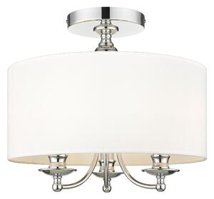 Cosmolight glamour modern mennyezeti lámpa abu dhabi fehér króm cosc03466ch-wh