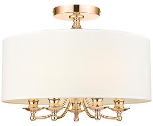 Cosmolight glamour modern mennyezeti lámpa abu dhabi fehér arany cosc05442au-wh