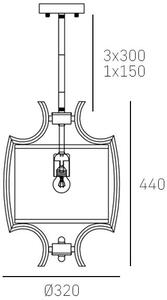 Cosmolight glamour modern függeszték faro fehér nikkel cosp01039ni-wh