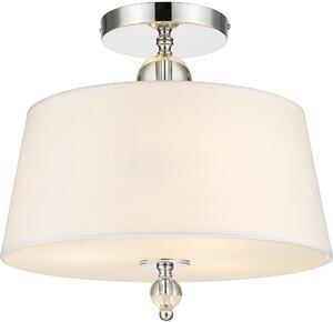Cosmolight glamour modern mennyezeti lámpa cancun fehér króm cosc03957ch-wh