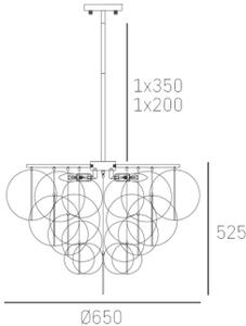 Cosmolight glamour modern függeszték tromso ekrü sárgaréz cosp04094br